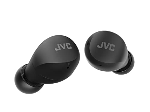 JVC Mini auricolari Gumy wireless, dimensioni ridotte,3 modalità audio (bassi trasparenti normale), impermeabili (IPX4) per la corsa, 23 ore di riproduzione,Bluetooth 5.1, HA-Z66T-B(nero),Taglia Unica