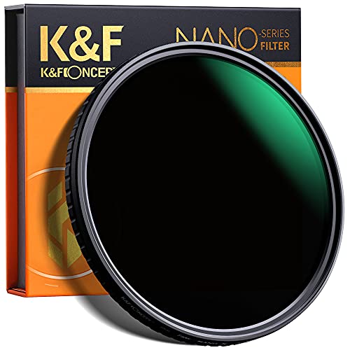 K&F Concept Filtro ND Variabile 77mm NANO X ND8-128 (3-7 stop) Nano-Coating in Vetro ottico per objettivo 77mm