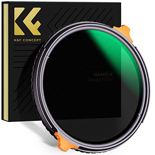K&F Concept Nano-X 2 in 1 Filtro 77mm Polarizzatore Variabile ND4-64 (2-6 stops) con Rivestimento Nano a 28 Strati in Vetro Ottico per obiettivi 77mm