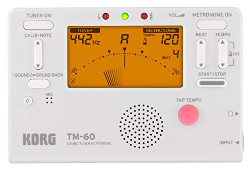 KORG - TM-60-WH, Accordatore   Metronomo di altissima precisione, Bianco