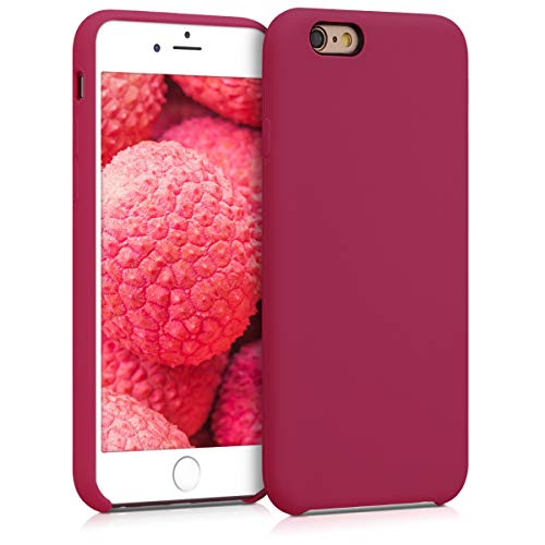 kwmobile Custodia Compatibile con Apple iPhone 6   6S - Cover in Silicone TPU - Back Case per Smartphone - Protezione Gommata Fucsia Ciliegia Rosso