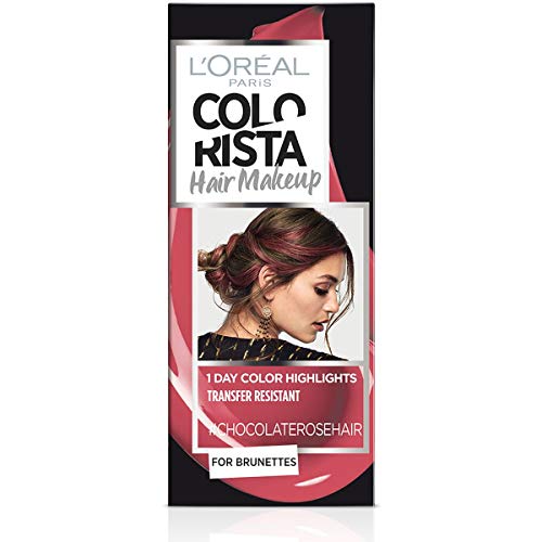 L Oréal Paris Colorista Hair Makeup Colorazione Temporanea 1 Giorno per Ciocche e Punte, Tinta per Capelli Castani, Meches Rosa Cioccolato, 30 ml