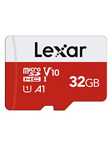 Lexar Micro SD 32 GB, Scheda Micro SD fino a 100 MB sec(R), Scheda di Memoria microSDHC con Adattatore SD, A1, U1, C10, V10, Micro SD Card