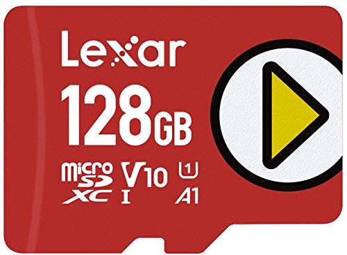 Lexar PLAY Micro SD 128 GB, Scheda microSDXC UHS-I, Lettura Fino a 150MB s, Compatibile con Nintendo Switch, dispositivi di gioco portatili, Smartphone e Tablet (LMSPLAY128G-BNNAG)