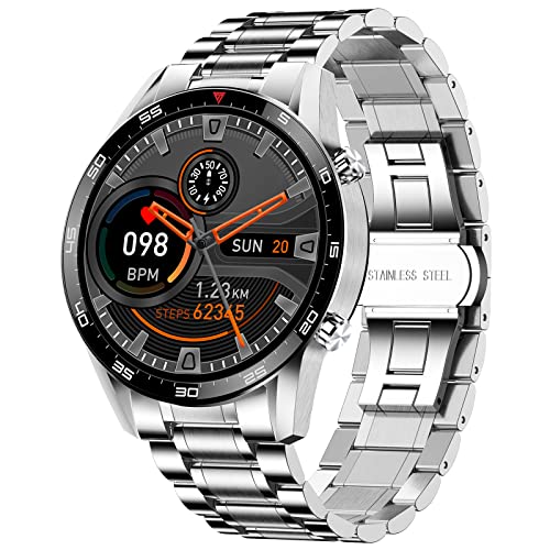 LIGE Smartwatch Chiamate, 1,32” Orologio Fitness Uomo con Sonno Cardiofrequenzimetro Notifiche Messaggi 10 Sportivo,Contapassi Cronometro Impermeabil IP67 per Android iOS