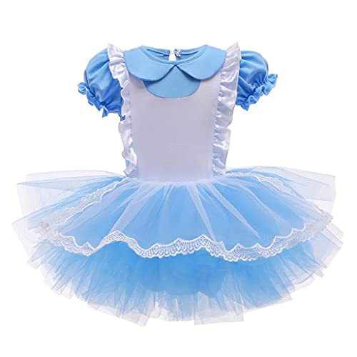 Lito Angels Principessa Alice nel Paese delle Meraviglie Tutu Ballerina Costume per Bambina, Vestito dal Balletto Danza Classica, Taglia 3-4 anni, Blu