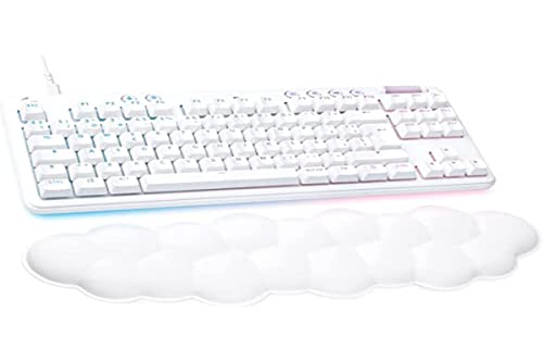 Logitech G G713, Tastiera da gaming con cavo, con illuminazione Lightsync RGB, interruttori touch (GX Marrone) e poggiapolsi per tastiera, compatibile con PC e Mac, Bianco nebbia