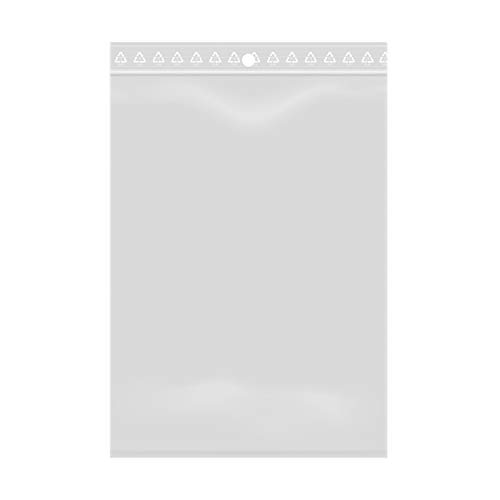 Lotto di 100 sacchetti trasparenti con chiusura a zip - Plastica adatta agli alimenti (10 x 15 cm)