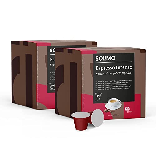 Marchio Amazon - Solimo Espresso Intenso, capsule compatibili Nespr...