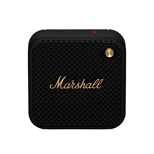Marshall Willen Altoparlanti Bluetooth Wireless 15 Ore di Riproduzione IP67 Impermeabile Ricarica Rapida Impilabile Nero e Ottone