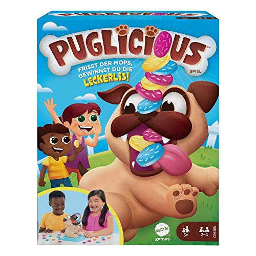 Mattel Games- Puglicious Il Cane Affamato Mangia Dolcetti Giocattolo per Bambini 5+Anni, GND65