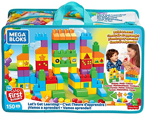 Mega Bloks FVJ49 Let s Get Learning Bricks, Multi-Colour