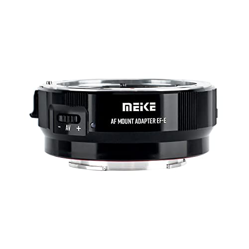 Meike MK-EFTE-B - Adattatore di montaggio per obiettivi Canon EF EF-S per fotocamere Sony E A7SII A7 A6000 A6500 A7SIII A9