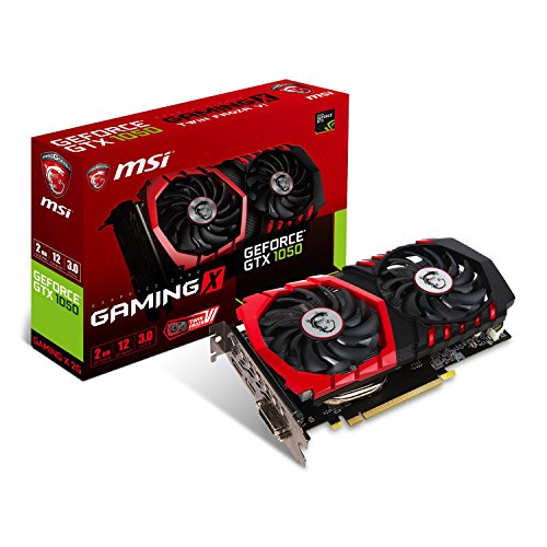 MSI GeForce GTX 1050 Gaming X 2G Scheda Grafica, Interfaccia PCIe 3.0, 2 GB GDDR5, 128bit, 640 Cuda Cores, Nero