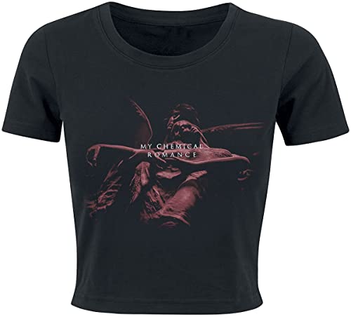 My Chemical Romance Angel Crop Donna T-Shirt Nero M 95% Cotone, 5% elasthane Largo