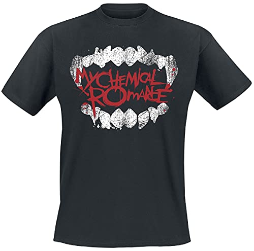 My Chemical Romance Fangs Uomo T-Shirt Nero M 100% Cotone Regular