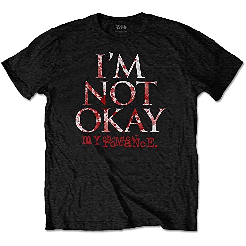 My Chemical Romance T Shirt Im Not Okay Band Logo Nuovo Ufficiale U...