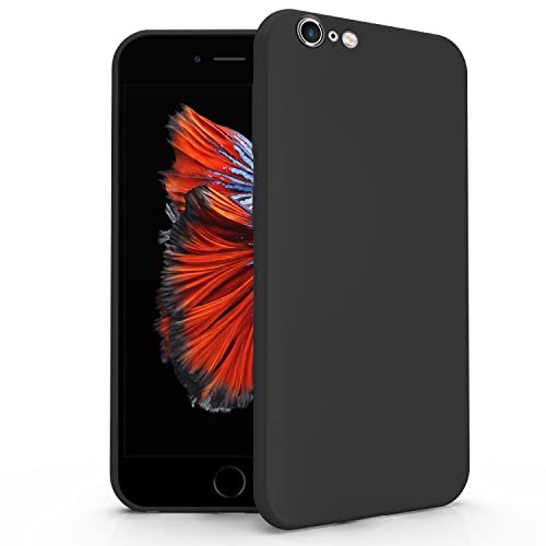 N NEWTOP Cover Compatibile per Apple iPhone 6 Plus 6S Plus, Custodia TPU Soft Gel Silicone Ultra Slim Sottile Flessibile Case Posteriore Protettiva (Nero No Logo)