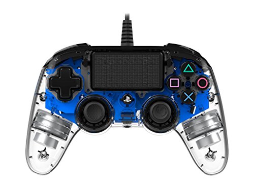 Nacon Compact Controller PS4 Ufficiale Sony PlayStation, Crystal Blue