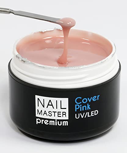 Nail Master Premium 30g, Cover Pink, Gel unghie UV Led – Camouflage Modellante - Media viscosità, senza acidi