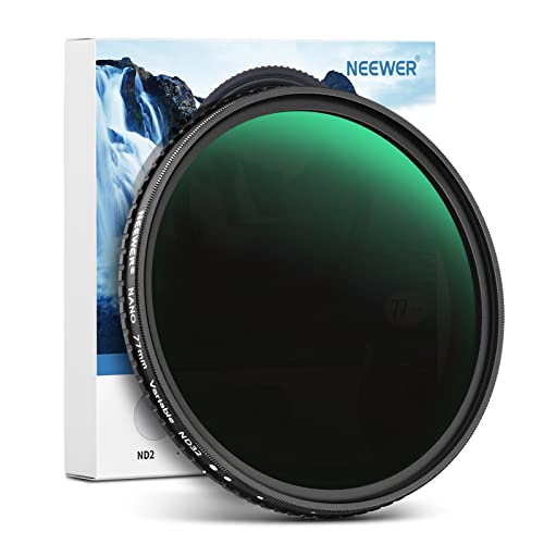 NEEWER Filtro ND variabile 77mm ND2-ND32(1-5 Stops), senza X Vetro ...
