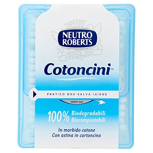 Neutro Roberts - Cotoncini con Box Salva Igiene - Cotton Fioc Morbi...