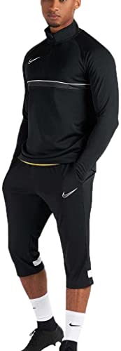 Nike, Dri-Fit Academy, Pantaloni 3 4, Nero Bianco, S