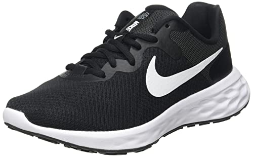 Nike Revolution 6, Sneaker Donna, Black White Dark Smoke Grey Cool Grey, 39 EU