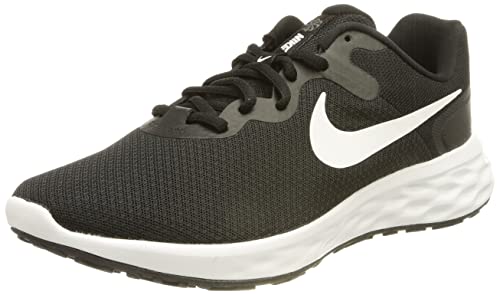 Nike Revolution 6, Sneaker Uomo, Black White Dark Smoke Grey Cool G...