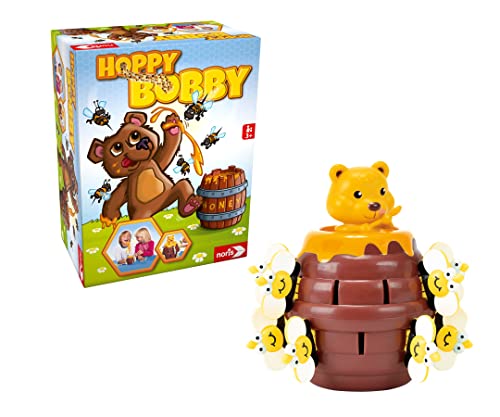 Noris 606061476 Hoppy Bobby, il divertente pop up gioco classico per tutta la famiglia, giocattoli dai 3 anni in su