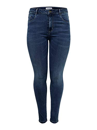 ONLY Carmakoma NOS Caraugusta HW SK DNM Jeans MBD Noos Skinny, Blu (Medium Blue Denim Medium Blue Denim), L30 (Taglia Produttore: 46) Donna