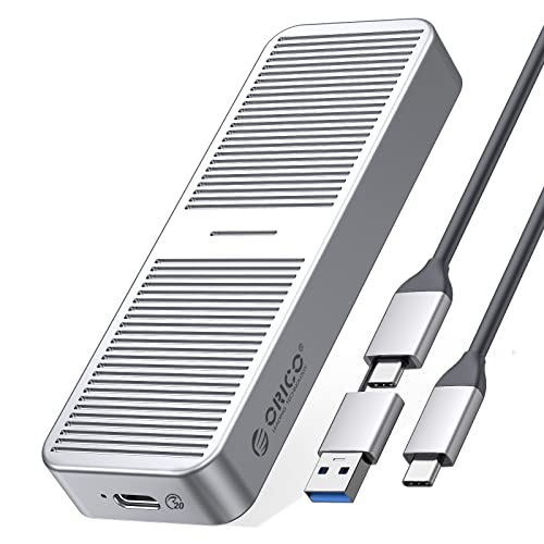 ORICO 20Gbps Case SSD M.2 NVMe USB 3.2 Gen2x2 Enclosure in Alluminio, USB C Adattatore Esterno per SSD NVMe PCIe M-Key M+B Key 2230 2242 2260 2280, Lettore SSD M2 NVMe Supporto UASP,Trim,SMART-M223