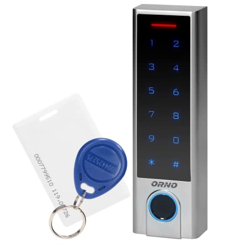 ORNO ZS-825 Serratura a codice della porta con lettore di schede, lettore di impronte digitali e tag di prossimità IP 68
