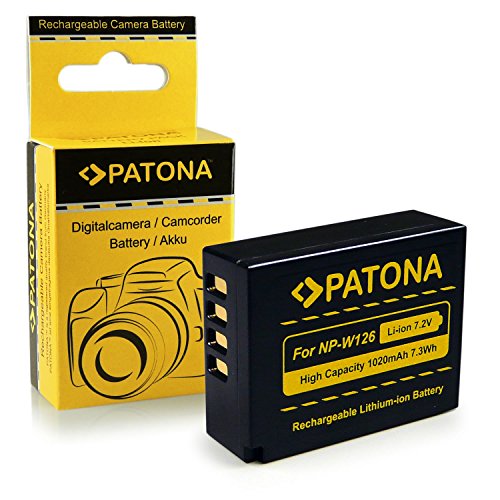 PATONA Batteria NP-W126 Compatibile con Fujifilm FinePix HS30EXR, HS33EXR, HS50EXR, X-T20, X-H1