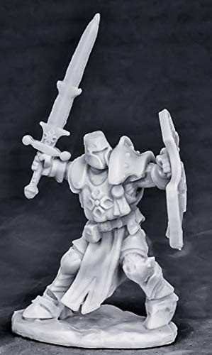 Pechetruite 1 x Crusader Champion - Reaper Bones Miniatura per Gioco di Ruolo Guerra - 77550