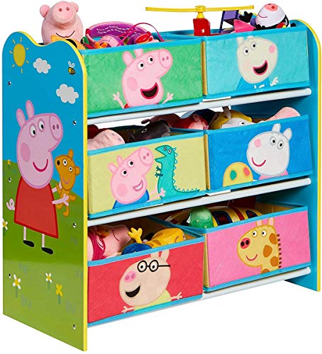 Peppa Pig - Contenitore per giocattoli per bambini, dimensioni approssimative: 60 cm (altezza) x 63,5 cm (larghezza) x 30 cm (profondità).