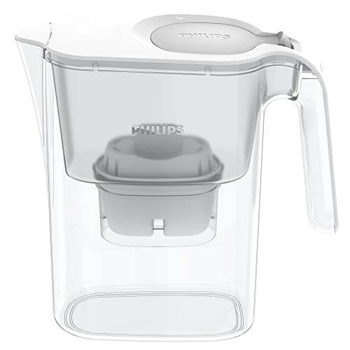 Philips - Micro X-Clean Caraffa filtro acqua a flusso rapido, 3 litri, colore: Bianco