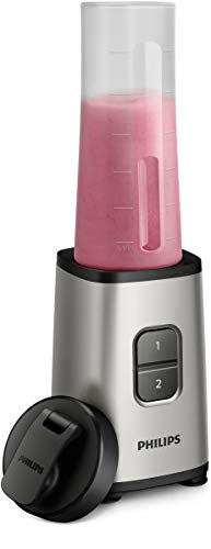Philips To-Go HR2600 80 - Mini frullatore (350 W, 28.000 giri min., capacità 0,7 l, borraccia lavabile in lavastoviglie), colore: Argento