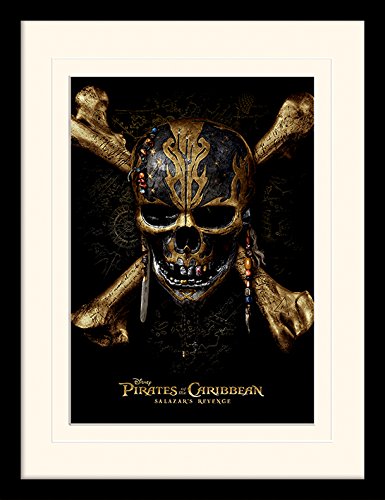 Pirati dei Caraibi: Salazar S Revenge Skull Montato e Stampa con Cornice, Multicolore, 30 x 40 cm
