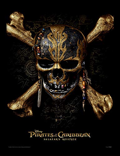 Pirati dei Caraibi: Salazar S Revenge Skull Stampa con Cornice, Multicolore, 30 x 40 cm