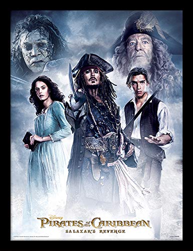 Pirati dei Caraibi: Salazar S Revenge Stampa incorniciata Cast, Multicolore, 30 x 40 cm