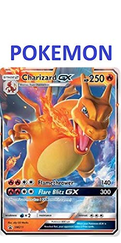 Pokemon - Charizard GX - SM211 - Carta promozionale Hidden Fates - Holo FOIL - NM M - 100% autentica garantita