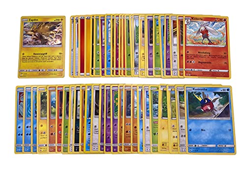 Pokemon Karten, carte da gioco, 50 diverse carte Holo, carte tedesche