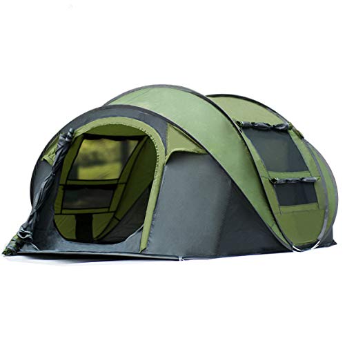 Qisan Tenda Pop-up da Campeggio Automatica Tende da Campeggio con Apertura Rapida Impermeabile Tenda da 4 Persone con Borsa da Trasporto Facile da Montare