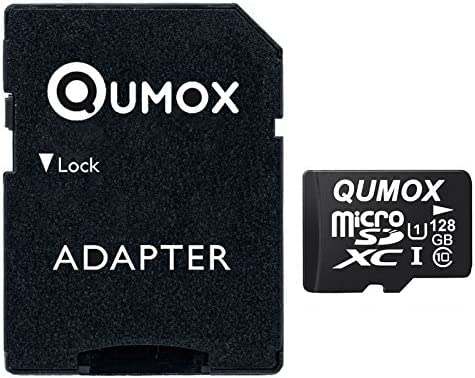 QUMOX 128 GB Micro SD Memory Card Classe 10 UHS-I da 128 GB ad Alta velocità velocità di Scrittura 30 MB s velocità di Lettura Fino a 80 MB S R