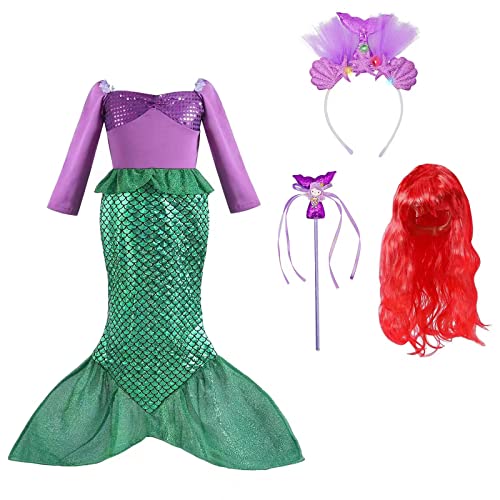 Ragazze sirena principessa vestito festa di compleanno Carnaval Hal...