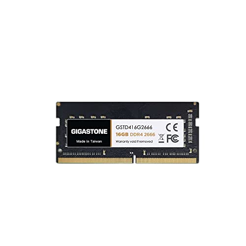 [RAM DDR4] Gigastone Computer Portatile RAM 16GB DDR4 16GB DDR4-2666MHz PC4-21300 Unbuffered Non-ECC 1.2V CL19 SODIMM RAM di Memoria 260 Pin Ideale per laptop (SOLO Laptop)