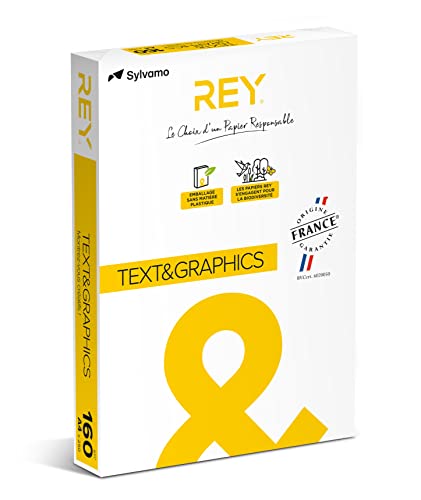 Rey, 1 x Ramette da 250 fogli, A4 Text & Graphics, 160 g