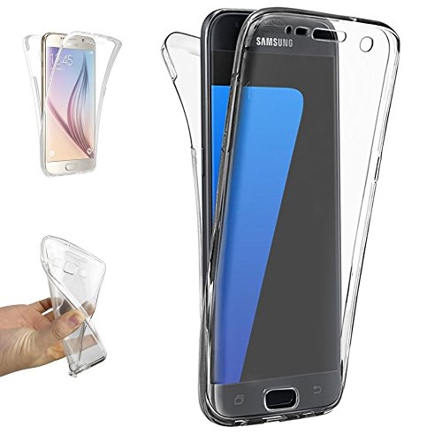 REY Cover in Gel TPU per Samsung Galaxy S7, Silicone Case, 360° Full Body Protezione, Protettiva Sottile Back Cover