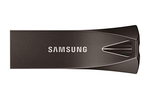 Samsung Memorie MUF-256BE4 Bar Plus USB Flash Drive, USB 3,1, 256 GB, Type-A Fino a 300 MB s, Grigio Titanio